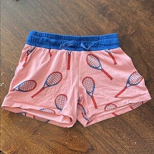 Mini Rodini Pink Tennis Racket Print Shorts Size 2-3 years